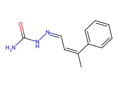 [(Z)-[(Z)-3-phenylbut-2-enylidene]amino]urea structure