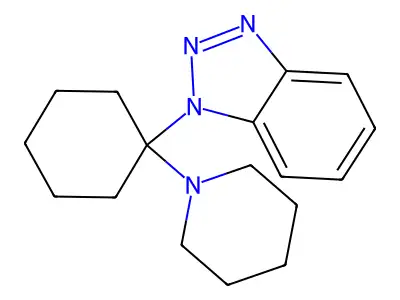 1-[1-(piperidin-1-yl)cyclohexyl]-1H-1,2,3-benzotriazole structure