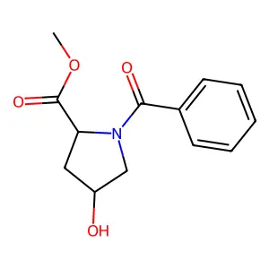 Methyl 1-benzoyl-4-hydroxypyrrolidine-2-carboxylate structure
