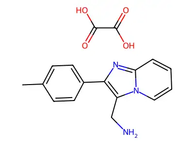 (2-(p-Tolyl)imidazo[1,2-a]pyridin-3-yl)methanamine oxalate structure