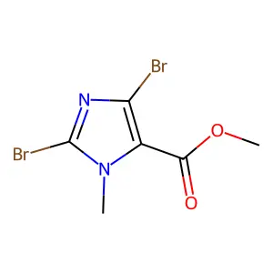 Imidazole-4-carboxylic acid, 2,5-dibromo-3-methyl-, methyl ester structure