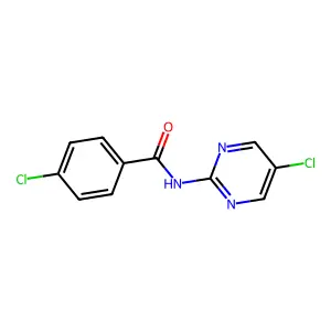 4-chloro-N-(5-chloropyrimidin-2-yl)benzamide structure