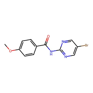 N-(5-bromopyrimidin-2-yl)-4-methoxybenzamide structure