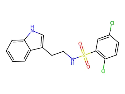 2,5-dichloro-N-[2-(1H-indol-3-yl)ethyl]benzenesulfonamide structure