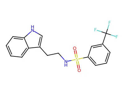 N-(2-(1H-Indol-3-yl)ethyl)-3-(trifluoromethyl)benzenesulfonamide structure