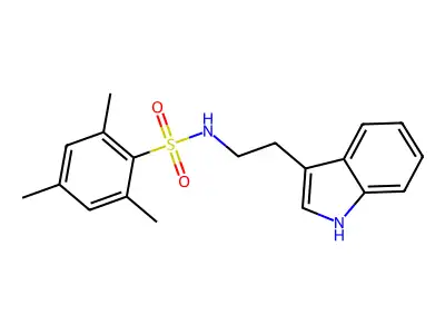 N-[2-(1H-indol-3-yl)ethyl]-2,4,6-trimethylbenzenesulfonamide structure