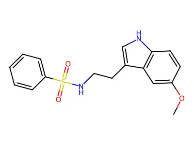 N-[2-(5-methoxy-1H-indol-3-yl)ethyl]benzenesulfonamide structure