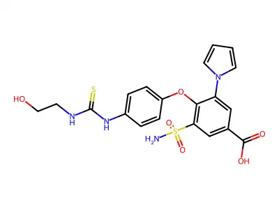 4-Dextran-sulfonylurea-piretanide structure