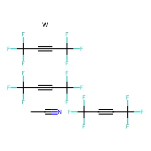 Tungsten, (acetonitrile)tris(hexafluoro-2-butyne)- structure