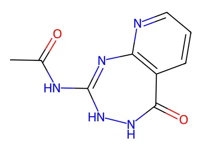 Acetamide, N-(4,5-dihydro-5-oxo-1H-pyrido(2,3-e)(1,2,4)triazepin-2-yl)- structure