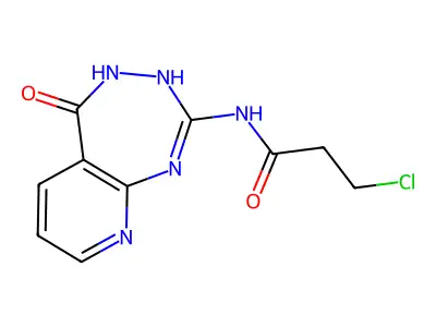 Propanamide, 3-chloro-N-(3,4-dihydro-5-oxo-5H-pyrido(2,3-e)(1,3,4)triazepin-2-yl)- structure