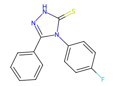 4-(4-fluorophenyl)-5-phenyl-4H-1,2,4-triazole-3-thiol structure