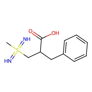 2-Benzyl-3-(S-methanesulfonodiimidoyl)propanoic acid structure