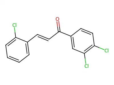 3-(2-Chlorophenyl)-1-(3,4-dichlorophenyl)prop-2-en-1-one structure