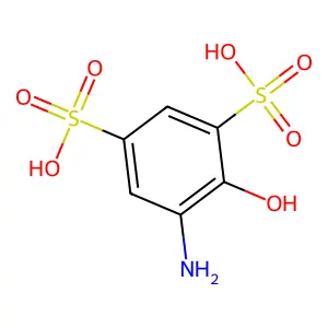 5-Amino-4-hydroxybenzene-1,3-disulphonic acid structure