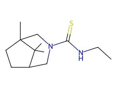 3-Azabicyclo(3.2.1)octane-3-carboxamide, N-ethyl-1,8,8-trimethylthio- structure
