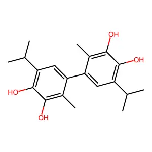 3,3',4,4'-Tetrahydroxy-5,5'-diisopropyl-2,2'-dimethylbiphenyl structure