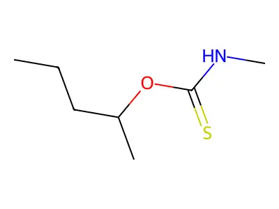 O-pentan-2-yl N-methylcarbamothioate structure