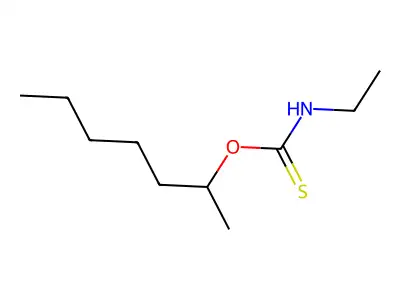 O-heptan-2-yl N-ethylcarbamothioate structure