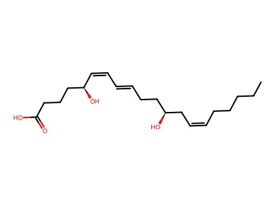 (5S,12S)-5,12-二羟基二十碳-6,8,14-三烯酸 structure