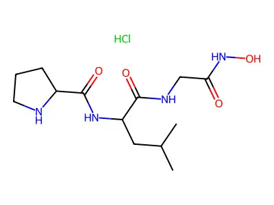 Glycinamide, L-prolyl-L-leucyl-N-hydroxy- structure