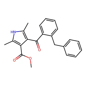 2,5-二甲基-4-(2-苄基苯甲酰)-1H-吡咯-3-甲酸甲酯 structure