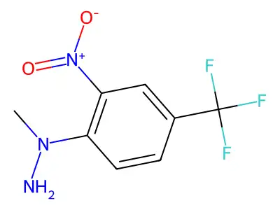 1-Methyl-1-(2-nitro-4-(trifluoromethyl)phenyl)hydrazine structure