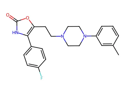 2(3H)-Oxazolone, 4-(4-fluorophenyl)-5-(2-(4-(3-methylphenyl)-1-piperazinyl)ethyl)- structure