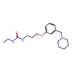 N-Ethyl-N'-(3-(3-(piperidinomethyl)phenoxy)propyl)urea structure
