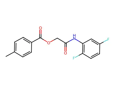 2-((2,5-Difluorophenyl)amino)-2-oxoethyl 4-methylbenzoate structure