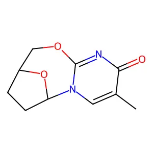 2,5'-Anhydro-3'-deoxythymidine structure