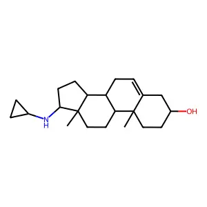 17-(Cyclopropylamino)androst-5-en-3-ol structure