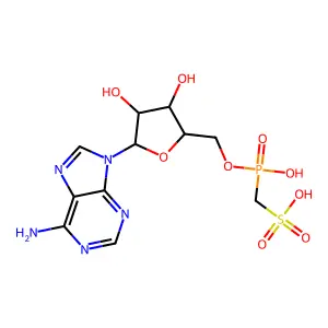 beta-Methylene adenosine phosphosulfate structure