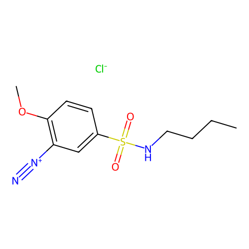 5-(Butylsulfamoyl)-2-methoxybenzenediazonium chloride structure