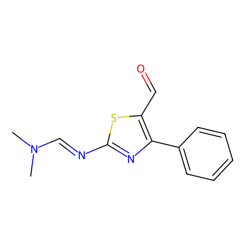 N'-(5-formyl-4-phenyl-1,3-thiazol-2-yl)-N,N-dimethylmethanimidamide structure