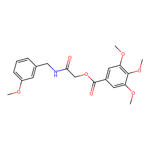 2-((3-Methoxybenzyl)amino)-2-oxoethyl 3,4,5-trimethoxybenzoate structure