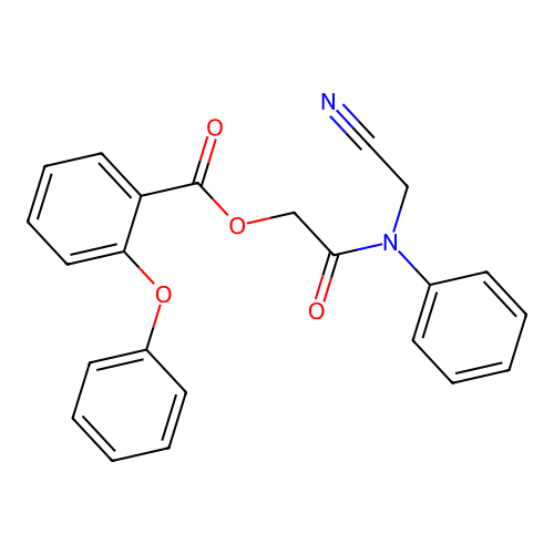 [(Cyanomethyl)(phenyl)carbamoyl]methyl 2-phenoxybenzoate structure