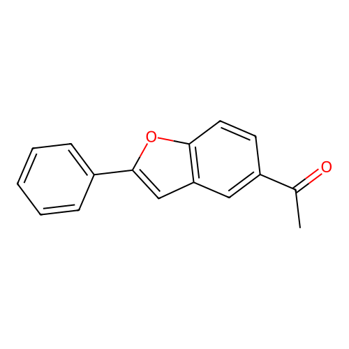 Ethanone, 1-(2-phenyl-5-benzofuranyl)- structure