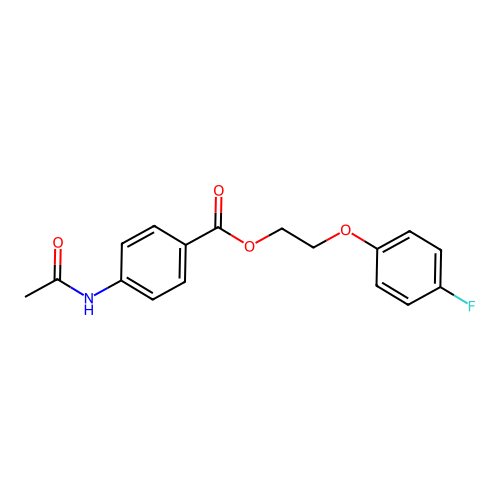 2-(4-Fluorophenoxy)ethyl 4-acetamidobenzoate structure