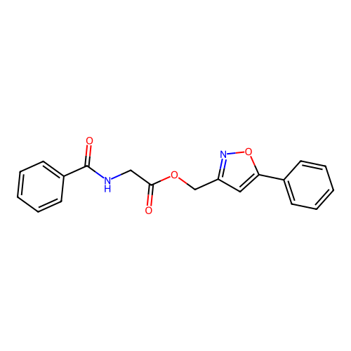 (5-Phenylisoxazol-3-yl)methyl 2-benzamidoacetate structure