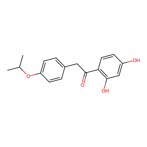 1-(2,4-Dihydroxyphenyl)-2-(4-isopropoxyphenyl)ethanone structure