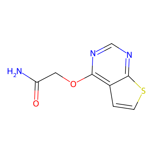 2-Thieno[2,3-d]pyrimidin-4-yloxyacetamide structure