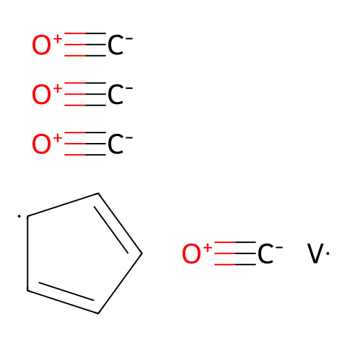 四羰基环戊二烯基钒 structure
