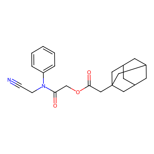[(Cyanomethyl)(phenyl)carbamoyl]methyl 2-(adamantan-1-yl)acetate structure