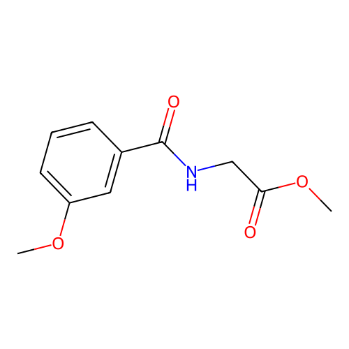Glycine, N-(m-anisoyl)-, methyl ester structure