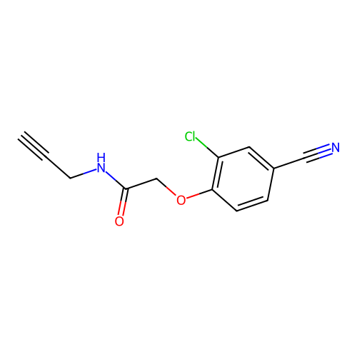 2-(2-chloro-4-cyanophenoxy)-N-(prop-2-yn-1-yl)acetamide structure