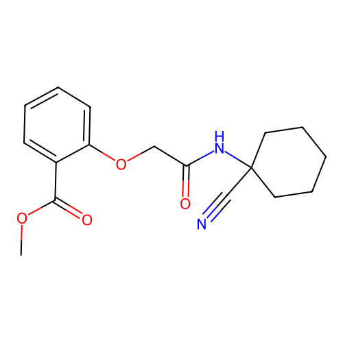 Methyl 2-{[(1-cyanocyclohexyl)carbamoyl]methoxy}benzoate structure