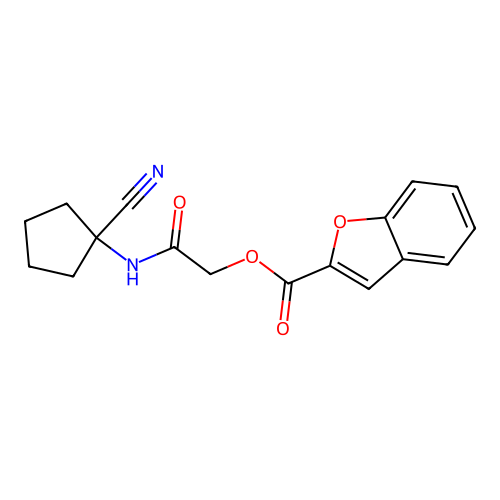 [(1-Cyanocyclopentyl)carbamoyl]methyl 1-benzofuran-2-carboxylate structure