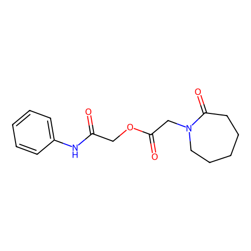 2-Oxo-2-(phenylamino)ethyl hexahydro-2-oxo-1H-azepine-1-acetate structure