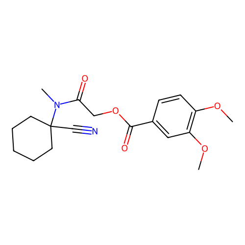 [(1-Cyanocyclohexyl)(methyl)carbamoyl]methyl 3,4-dimethoxybenzoate structure